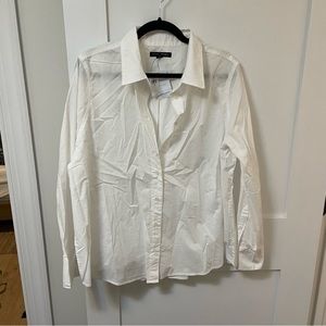 NWT white button down